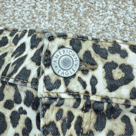 American Eagle Hi Rise Jegging pants Animal Print Brown Beige Women’s Size 24 R - Picture 9 of 16